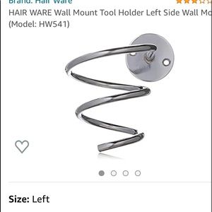 HAIR WARE Wall Mount Tool Holder Left Side